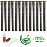 Winn Dri-Tac - 13 piece Golf Grip Kit (with tape, solvent, vise clamp) - GRAY