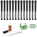 Winn Dri-Tac LT (Less Taper) - 13 piece Golf Grip Kit (with tape, solvent, vise clamp)
