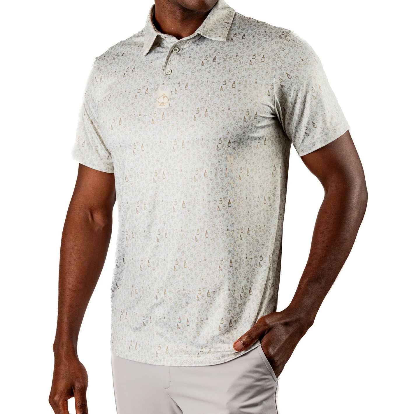 Pins & Aces Men's DRINKING BUDDIES Performance Polo