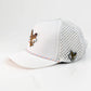 Pins And Aces Freedom Eagle Perforated Rope Hat With Ball Marker - White