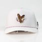 Pins And Aces Freedom Eagle Perforated Rope Hat With Ball Marker - White