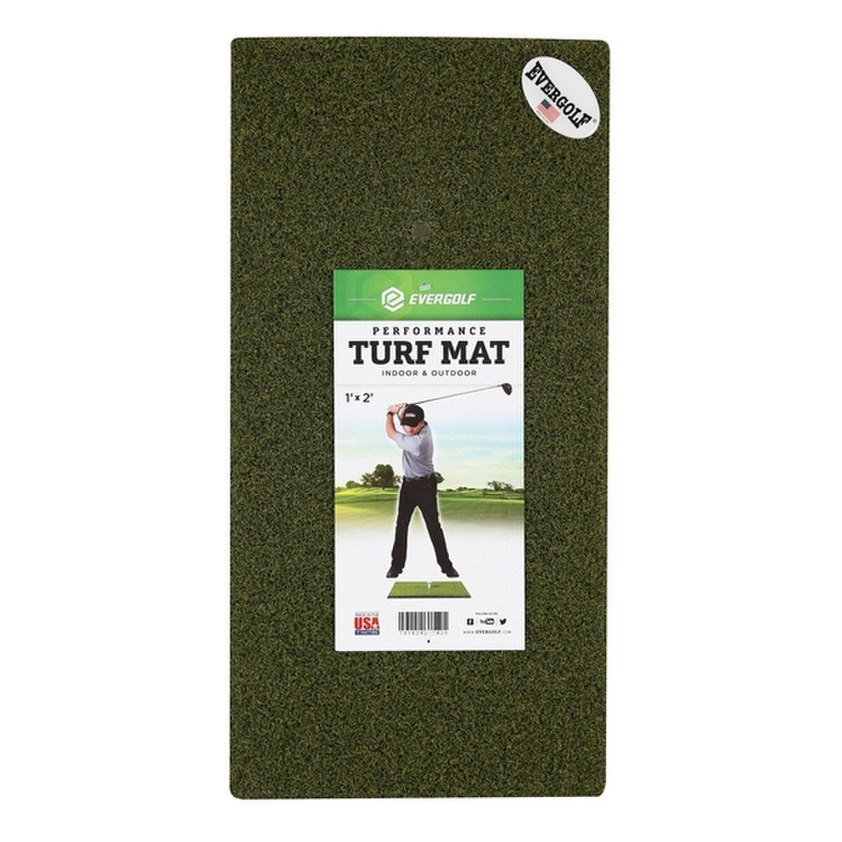 Evergolf Residential Gold Hitting Mat - 1' x 2'