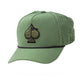Pins And Aces Golf Perforated Rope Hat - Olive