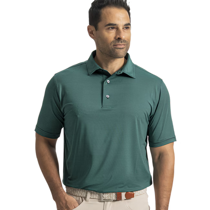 Footjoy MicroFeeder Stripe Lisle Mens Polo Golf Shirt