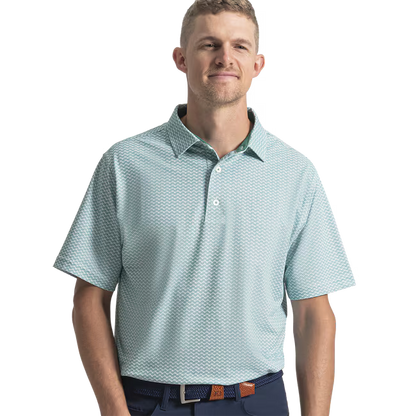 Footjoy Scallop Geo Pique Mens Polo Golf Shirt