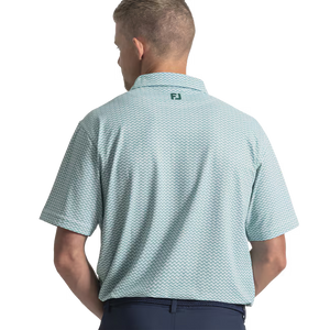 Footjoy Scallop Geo Pique Mens Polo Golf Shirt