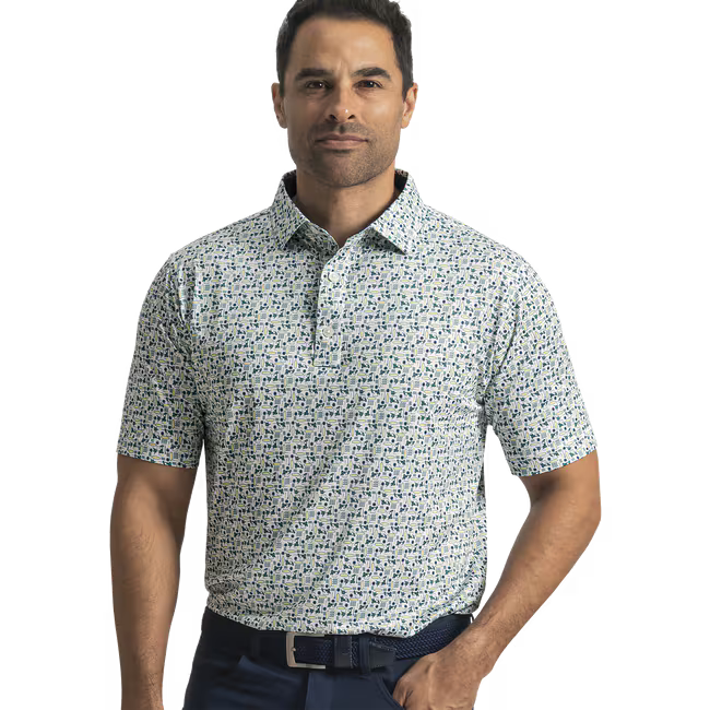 Footjoy Surfs Up Lisle Mens Polo Golf Shirt