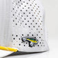 Pins And Aces Fishing Lure Perforated Rope Hat With Ball Marker - White