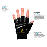 Bionic Men's BEASTMODE Half-Finger Fitness Gloves