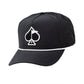 Pins And Aces Golf Perforated Rope Hat - Black