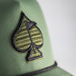 Pins And Aces Golf Perforated Rope Hat - Olive