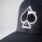 Pins And Aces Golf Performance Spade Hat - Charcoal