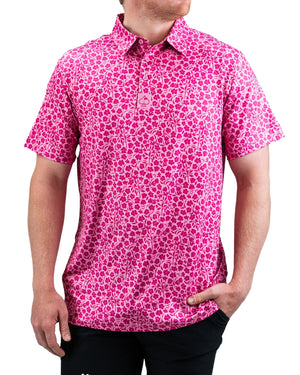 Pins & Aces Performance Golf Polos - Limited Edition Hibiscus