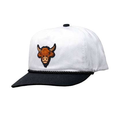 Pins And Aces Golf Heritage Rope Hat - Highland Cow - Domino