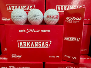 Titleist Pro V1 Limited Edition Arkansas Golf Balls