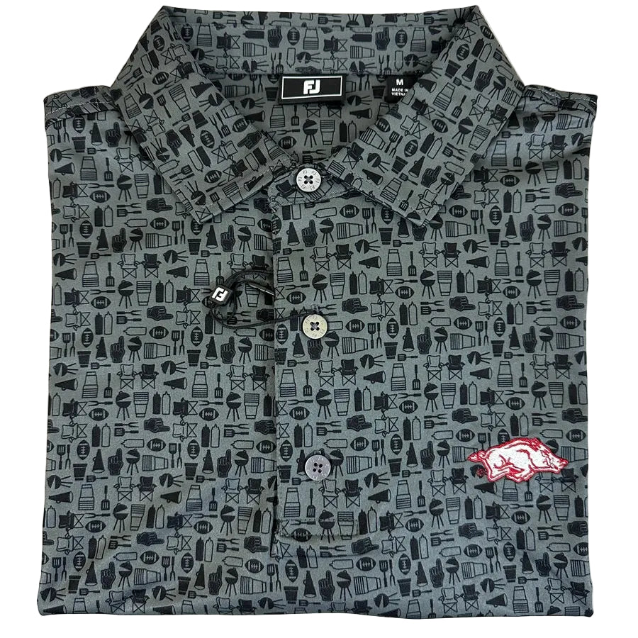 Footjoy Tailgate Performance Arkansas Mens Polo Golf Shirt