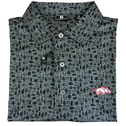 Footjoy Tailgate Performance Arkansas Mens Polo Golf Shirt