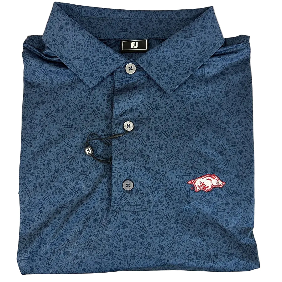 Footjoy Basketball Performance Mens Arkansas Razorbacks Polo Shirt