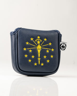Pins And Aces Golf Indiana State Flag - Mallet Putter Cover