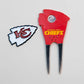 Team Golf NFL Die Cut Divot Tool With 2 Ball Markers