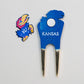 Team Golf NCAA Die Cut Divot Tool With 2 Ball Markers