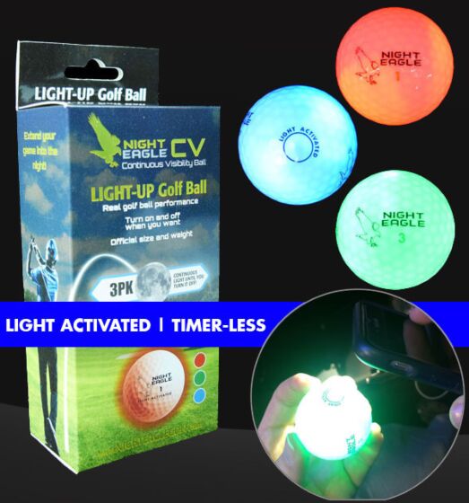 Night Eagle CV LED Golf Ball - 3 Pack