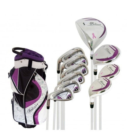 Founders Club Believe Complete Ladies Golf Set - Purple (Left-handed Petite -1")