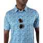 Pins & Aces Men's MAZE CRAZE Performance Polo
