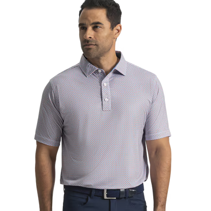 Footjoy Nautical Flag Lisle Mens Polo Golf Shirt
