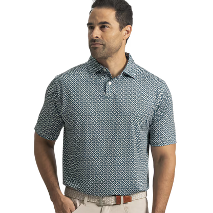 Footjoy Floral Mark Lisle Mens Polo Golf Shirt
