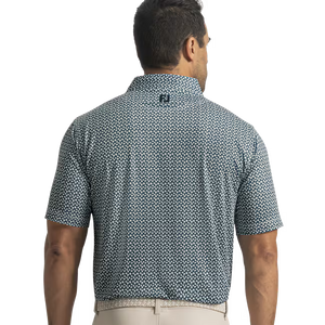 Footjoy Floral Mark Lisle Mens Polo Golf Shirt