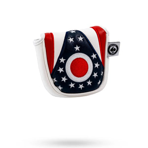 Pins And Aces Golf Ohio State Flag - Mallet Putter Cover