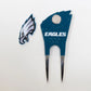Team Golf NFL Die Cut Divot Tool With 2 Ball Markers