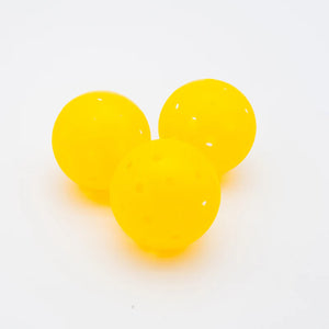 Parrot One-Piece Outdoor Pickleballs - 3 Pack - Yellow