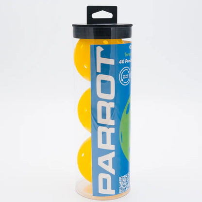 Parrot One-Piece Outdoor Pickleballs - 3 Pack - Yellow