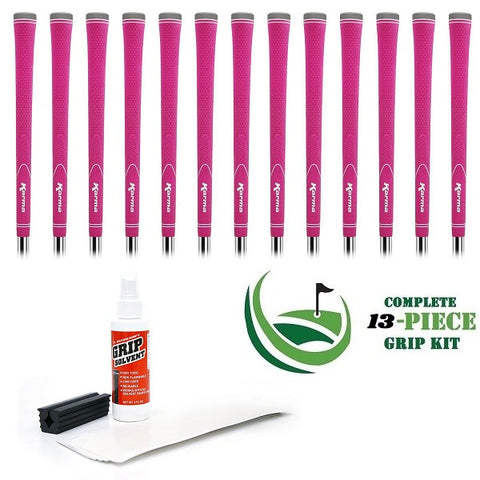 Karma Neion II - 13 piece Golf Grip Kit (with tape, solvent, vise clamp) - PINK