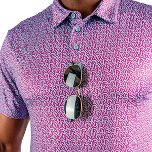 Pins & Aces Men's SUGAR CIRCUIT Performance Polo