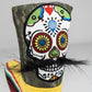 Pins And Aces Golf Mustache Sugar Skull - Blade Putter Cover Green Camo