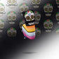 Pins And Aces Golf Mustache Sugar Skull - Blade Putter Cover Black