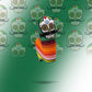 Pins And Aces Golf Mustache Sugar Skull - Blade Putter Cover Green