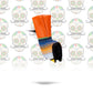 Pins And Aces Golf Mustache Sugar Skull - Blade Putter Cover Orange