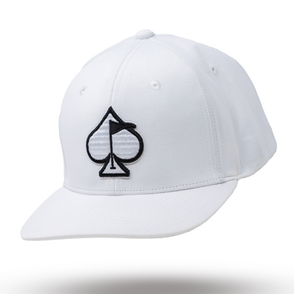 Pins And Aces Golf Performance Spade Hat - White