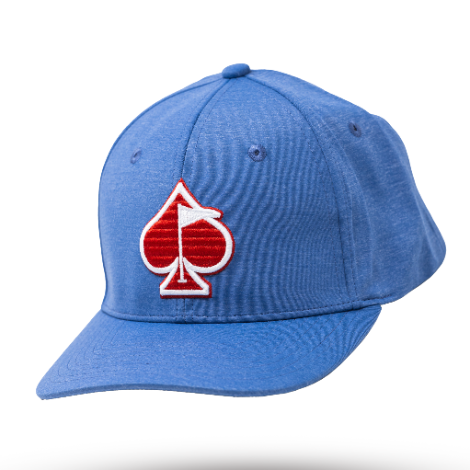 Pins And Aces Golf Performance Spade Hat - Blue