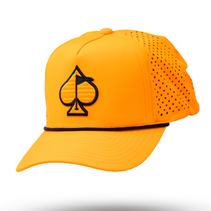 Pins And Aces Golf Perforated Rope Hat - Highlighter Orange