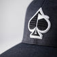 Pins And Aces Golf Performance Spade Hat - Charcoal