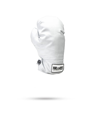 Pins And Aces Golf Boxing Glove White - Fairway Cover
