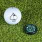 Pins And Aces Golf Pop Out Medallion Ball Marker - Green