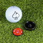 Pins And Aces Golf Pop Out Medallion Ball Marker - Red