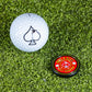 Pins And Aces Golf Pop Out Medallion Ball Marker - Red