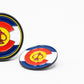 Pins And Aces Golf Pop Out Medallion Ball Marker - Colorado